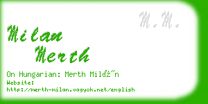 milan merth business card